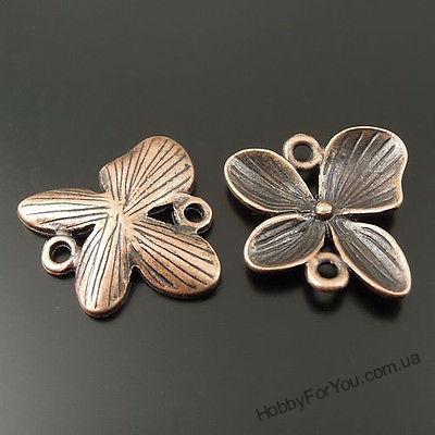 Коннектор Орхидея, 20*20 мм, медь- R0556