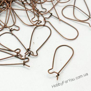 Ушки для сережек большие, медь - R00731