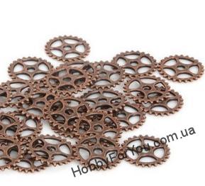 Подвеска Шестеренка 2, металл, медь, 15*15мм, R06553