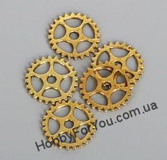 Подвеска Шестеренка 2, металл, золото, 15*15мм, R06554