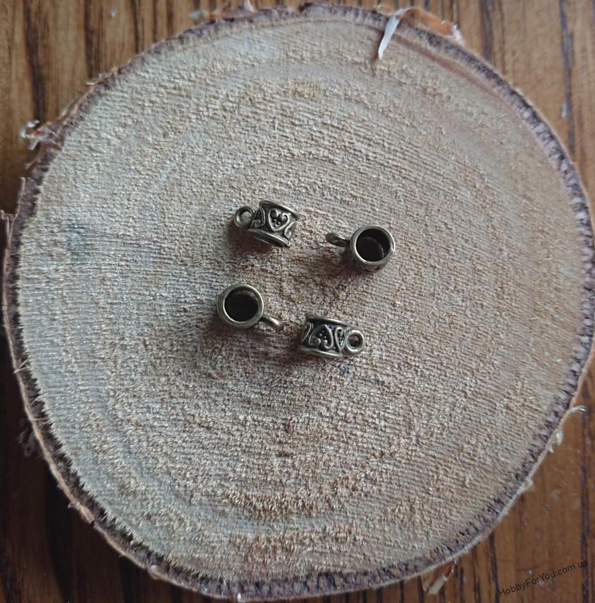 Бейл 21, переходник для кулона, металл, бронза, 12*6 мм, D=4 mm, R1769