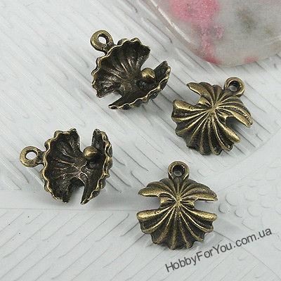Подвеская Ракушка 1, бронза, 12*13 мм., R0246