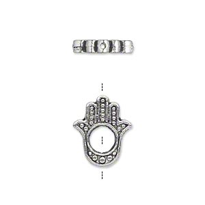 Бусина Рука Фатимы (Хамса)9 малая, металл, серебро, 20*13 мм,, R1240