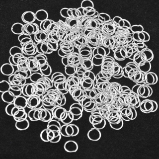 Соединительные кольца св.серебро, 6 мм тонкие - R02594