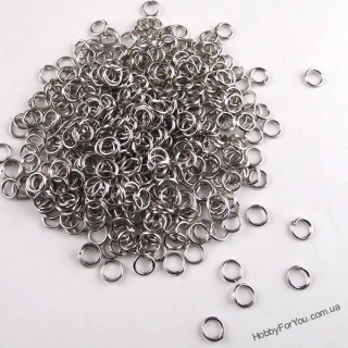 Соединительные кольца т.серебро, 4 мм - R02606