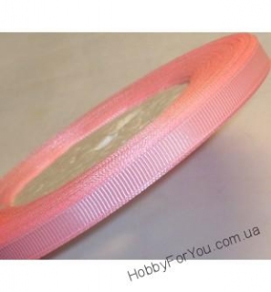Лента репсовая Нежно розовая, 6 мм - R0613