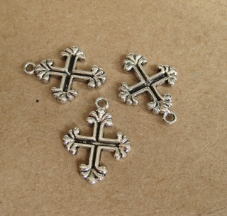 Подвеска Крест (Згарда) 6 , серебро, металл, 20*16мм., R1177