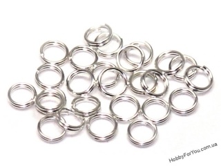 Соединительные кольца, двойные, т.серебро, 5 мм, R026051