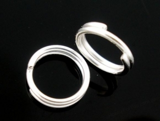 Соединительные кольца двойные, т.серебро, 7 мм., R026021