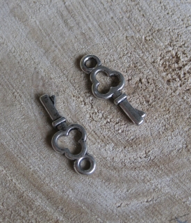 Подвеска Ключ 37, металл, серебро, 18*7,5 мм, R1373