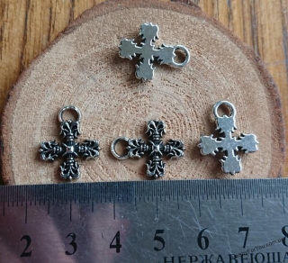 Подвеска Крест (Згарда) 34, металл, cеребро, 18*15 мм., R18181