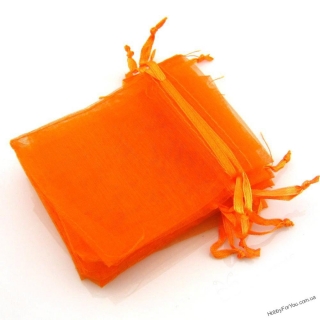 Органзовый мешочек, оранжевый, 7*9 см - R02583