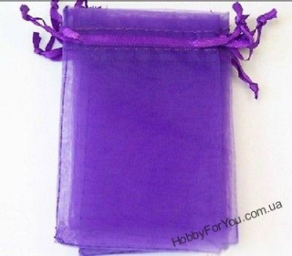 Органзовый мешочек, фиолетовый, 9*12 см - R02586