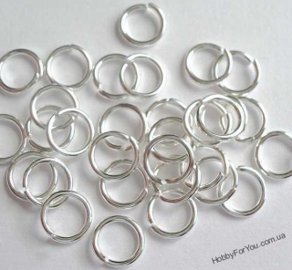 Соединительные кольца св.серебро, 8 мм толстые - R02591
